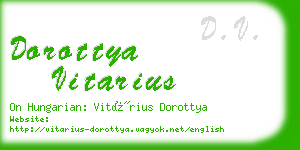 dorottya vitarius business card